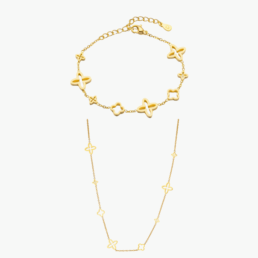 Prestige Clover Duo Set – Halskette & Armband