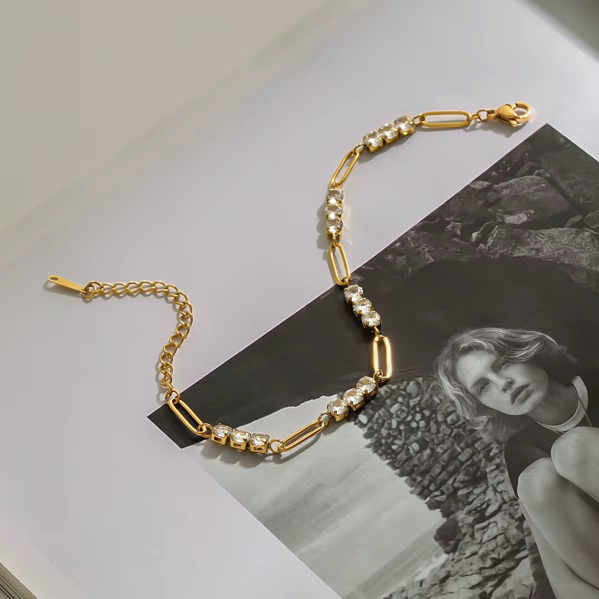 Dreifach-Edelstein-Armband