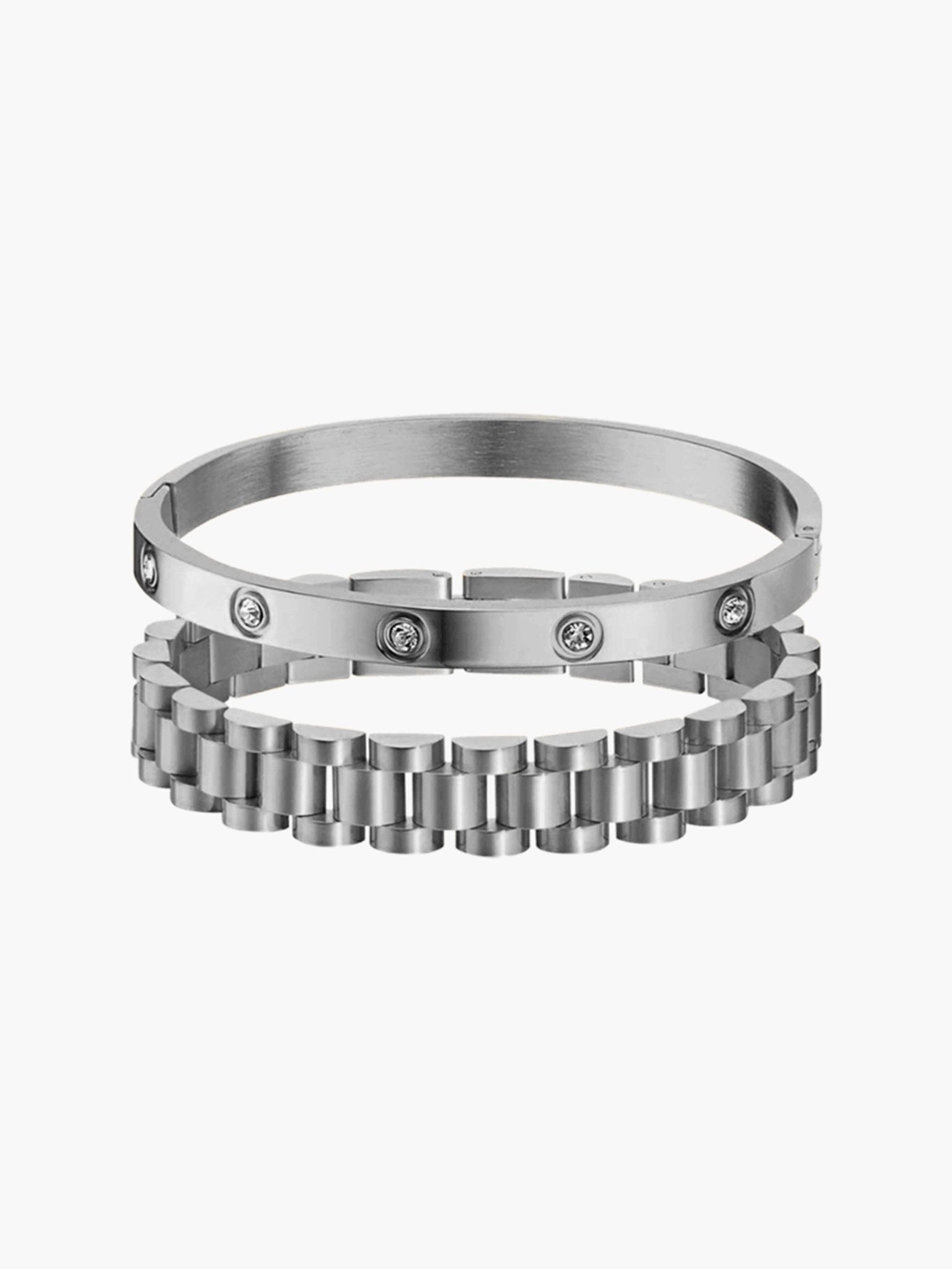 Iconic Link Chain & Cuff Bracelet Set