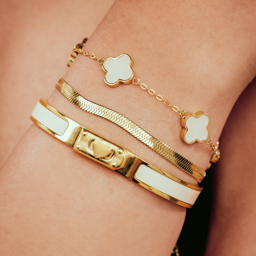 Beige Armreif