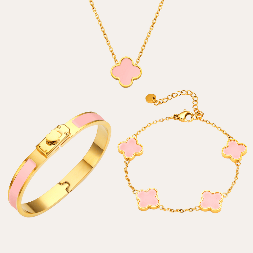 Baby Pink Clover Trio