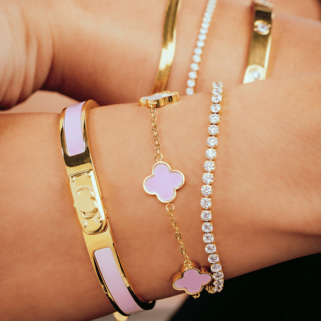 Baby Pink Clover Trio