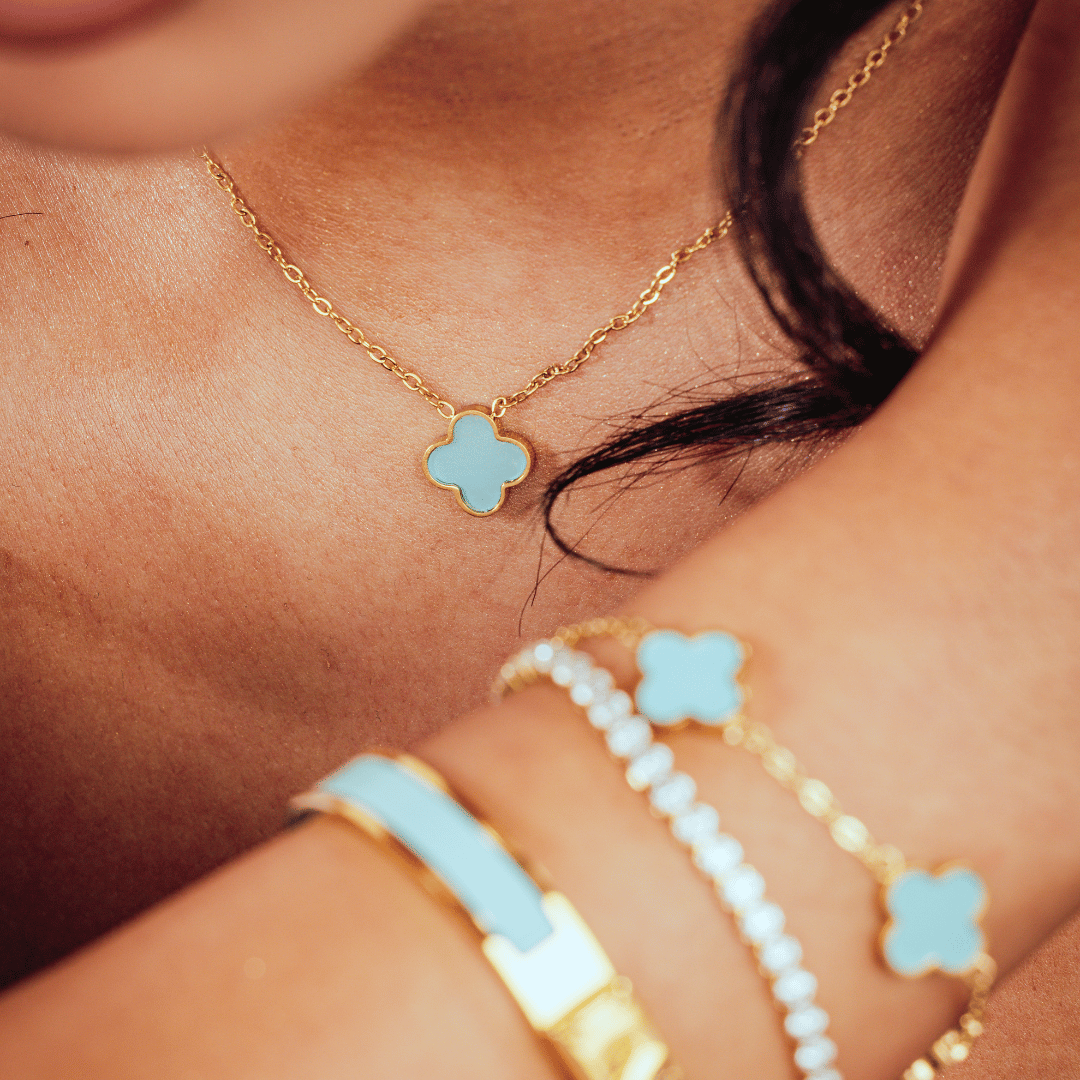 Türkis Clover Kette