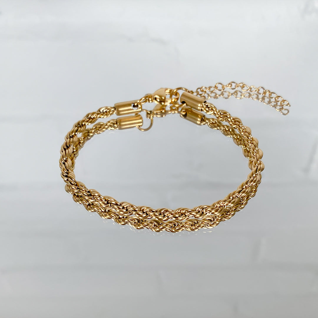 Goldene Rope Fußkette