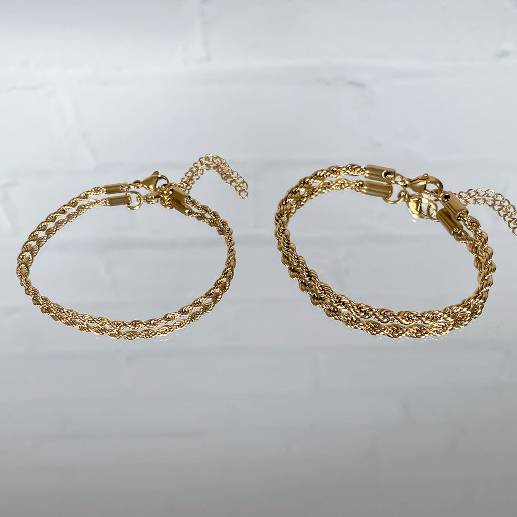 Goldene Rope Fußkette