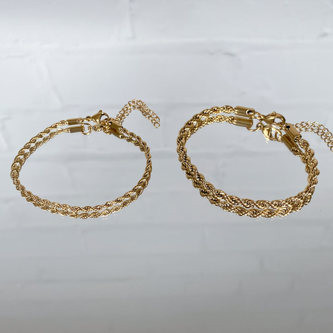 Goldene Rope Fußkette