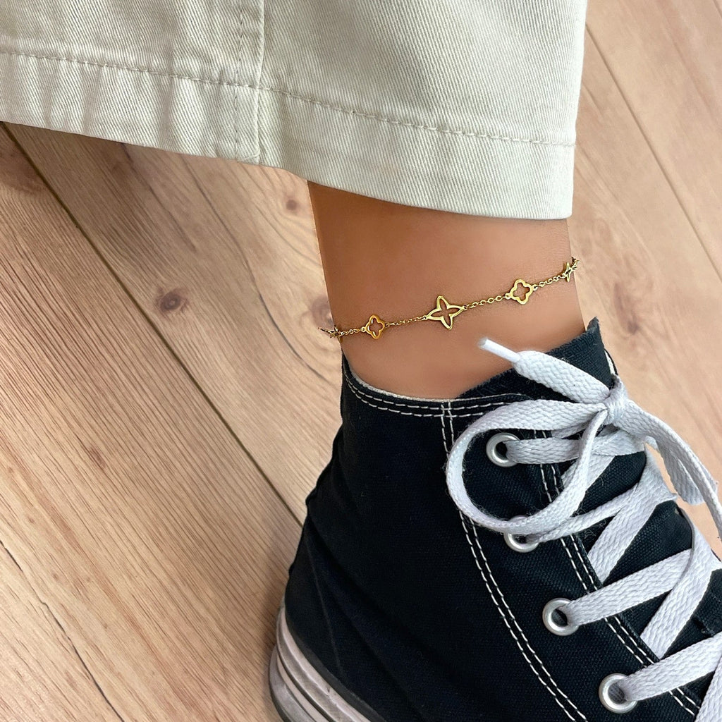 Fancy Clover Fußkette