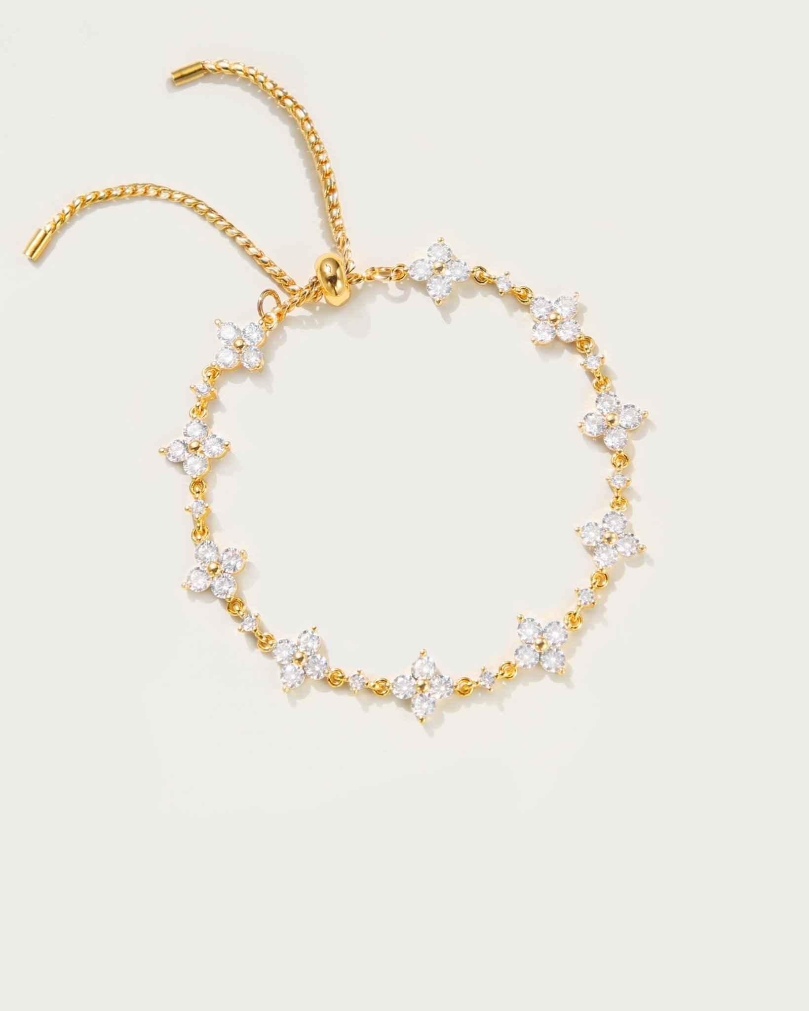 Glanzvolles Kleeblatt-Armband