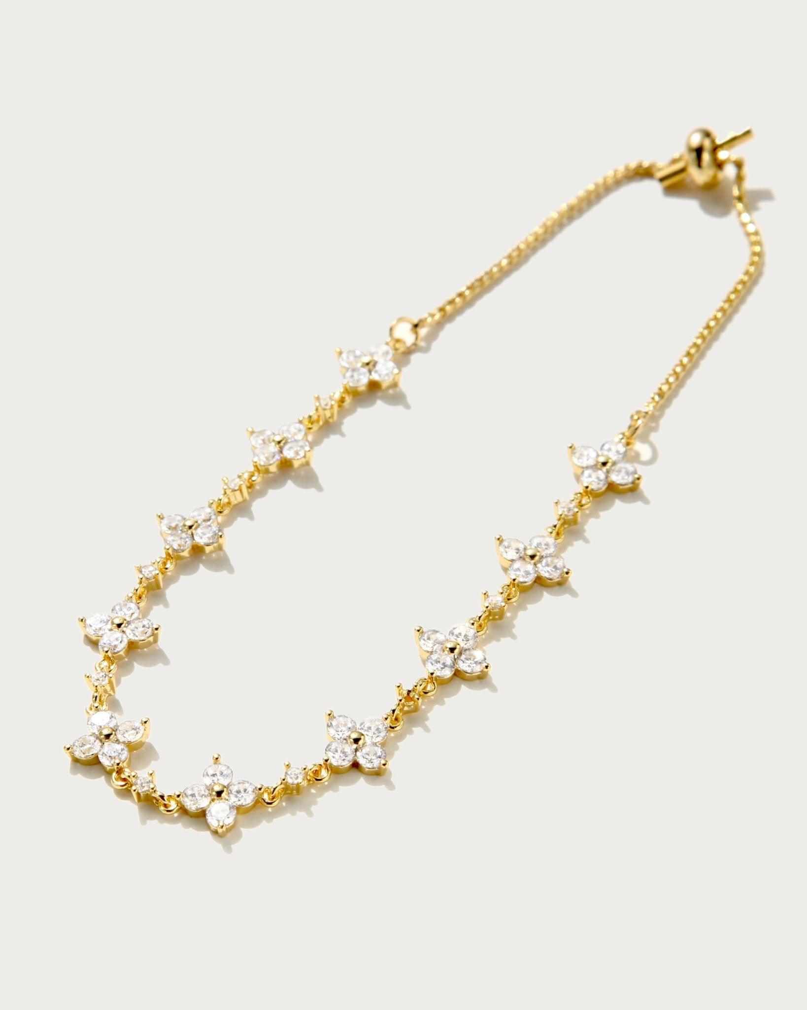 Glanzvolles Kleeblatt-Armband