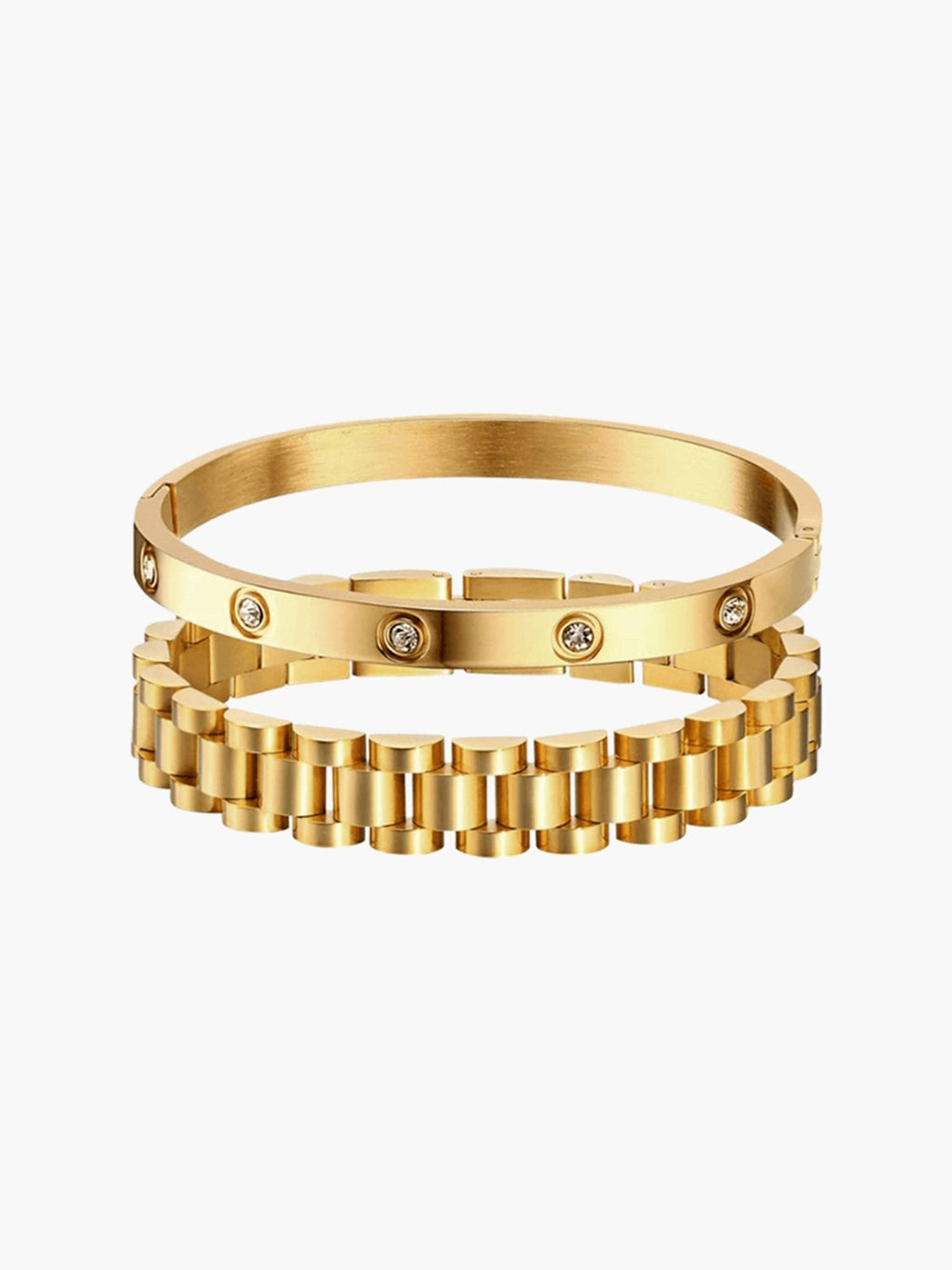 Iconic Link Chain & Cuff Bracelet Set