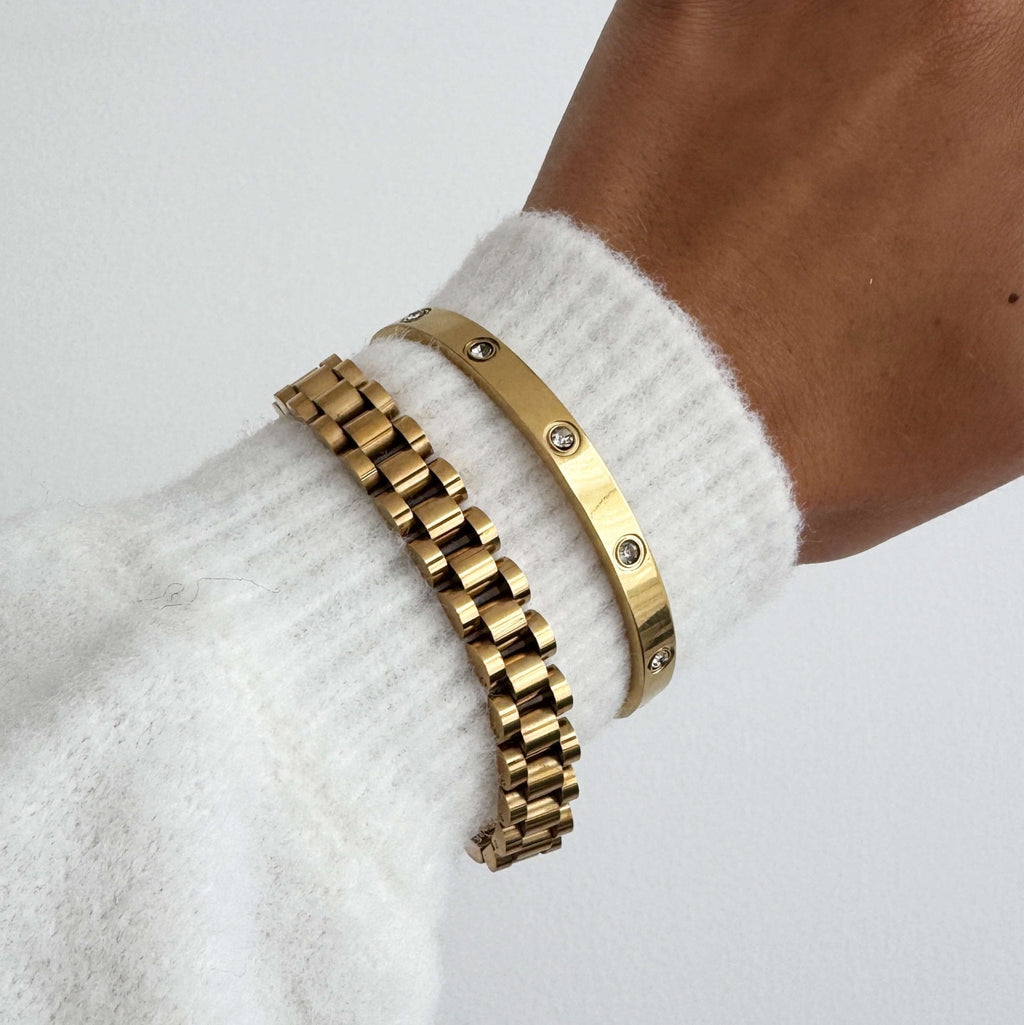 Iconic Link Chain & Cuff Bracelet Set